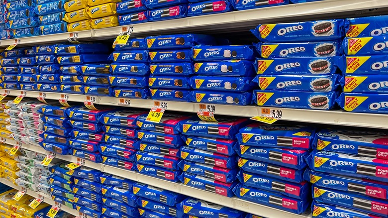 Oreo cookies on shelf