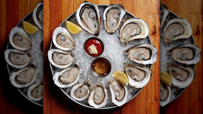 Oyster plate at Dylan's Oyster Cellar