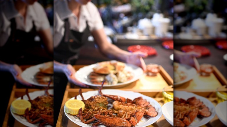 Dinner service at Angler restaurant