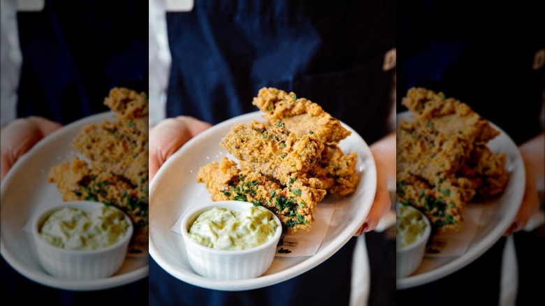 The Walrus and the Carpenter fried oyster plate