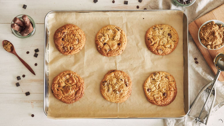 Cookies on baking sheet