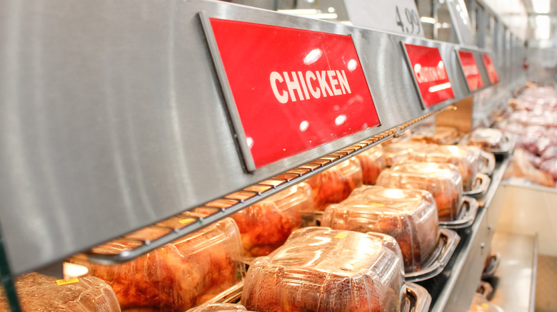 Costco rotisserie chicken display