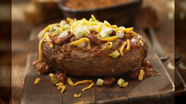 loaded baked potatoes