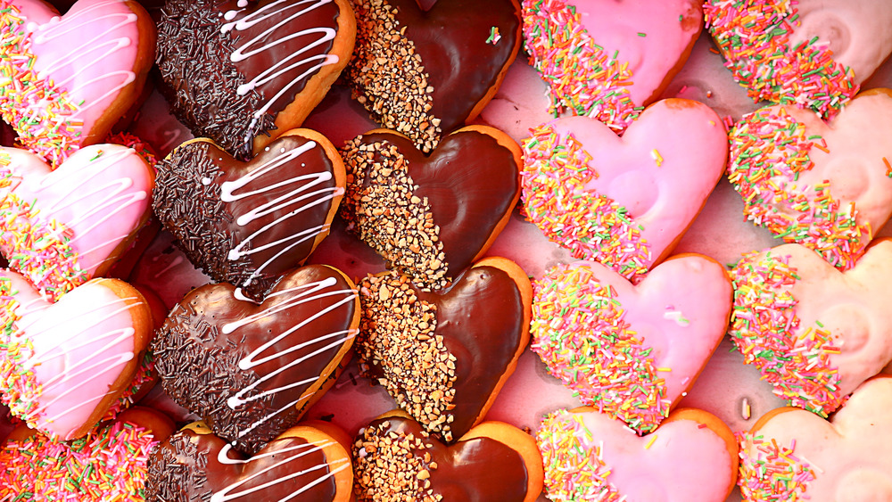 heart-shaped donuts