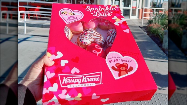 Krispy Kreme Valentine's box of donuts