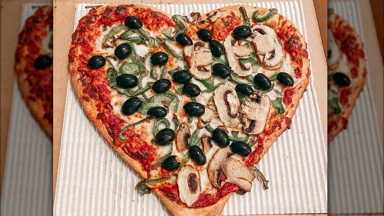 Pizza Hut heart pizza