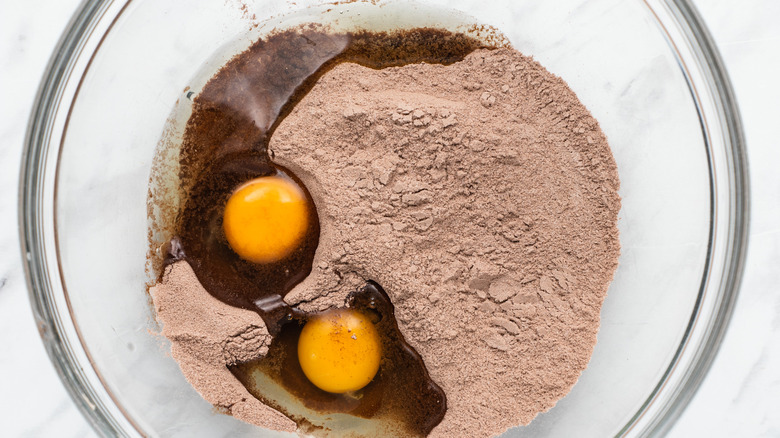 eggs and brownie mix 
