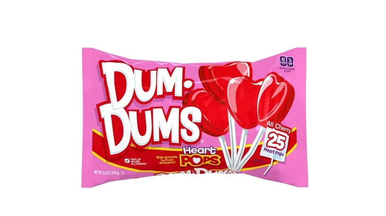 heart shaped Dum-Dums 