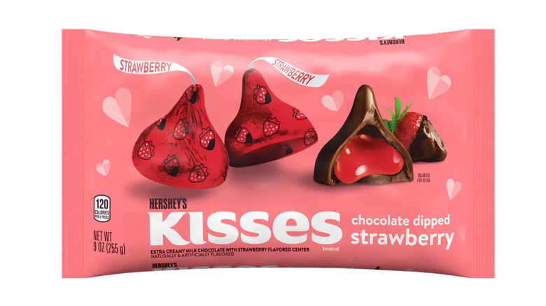 strawberry filled Hershey's Kisses
