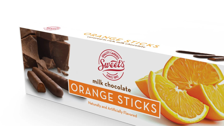 Box of orange jelly sticks