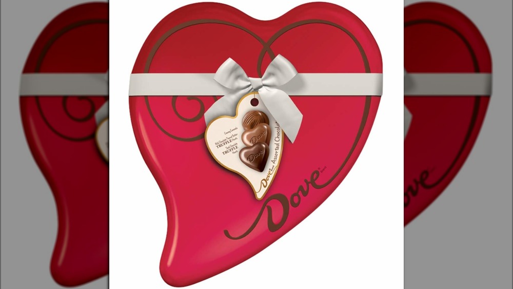 Dove chocolate heart for Valentine's Day