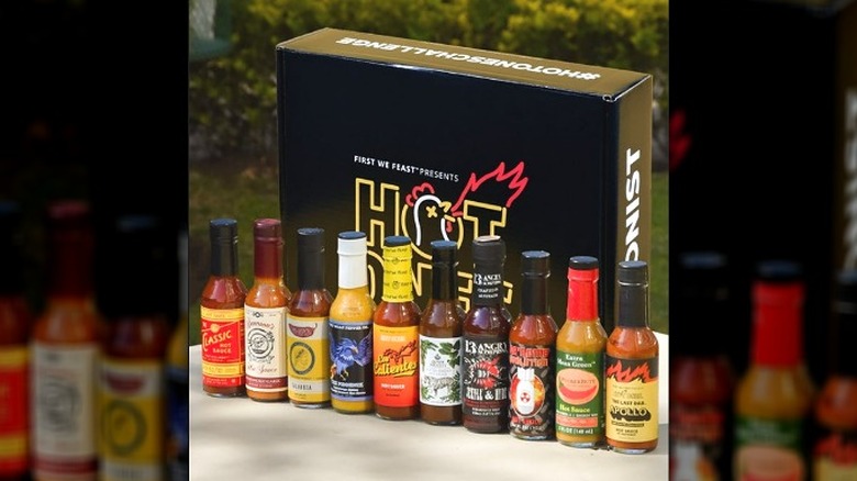 set of 10 hot sauces