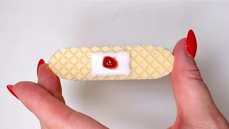 vanilla wafer shaped like a bandage