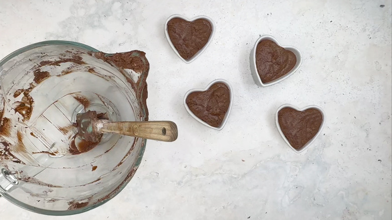 vegan chocolate mousse in ramekins