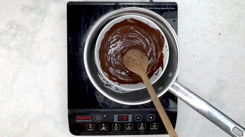 melted chocolate in bowl