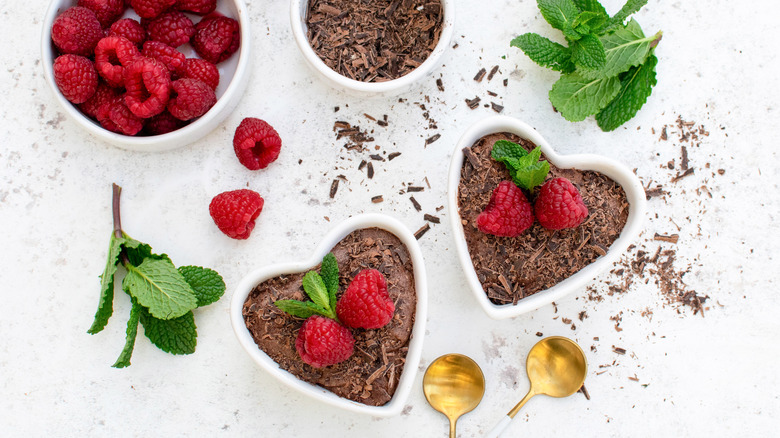 valentines vegan chocolate mousse