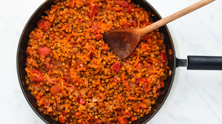 various vegetables in pan