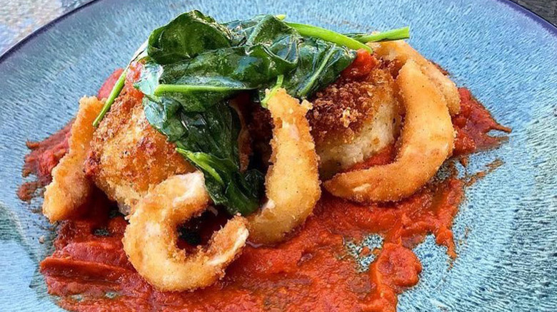 closeup of vegan breaded shrimp 