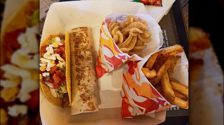 Spread of Taco Bell items