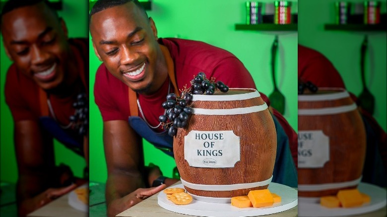 Robert Lucas made this wine barrel cake