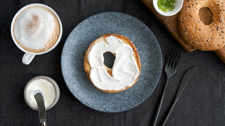 Bagel with cream cheese