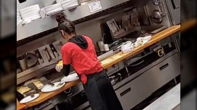 An employee at Waffle House