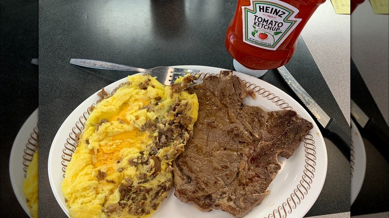 T-bone steak at Waffle House