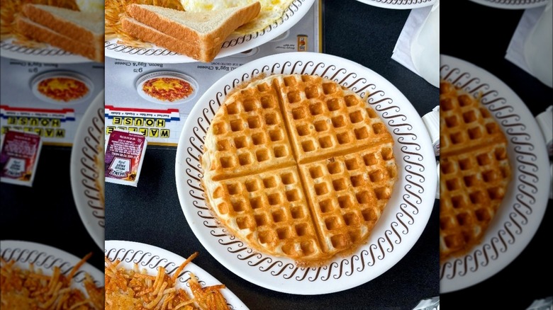 Waffle House breakfast on table