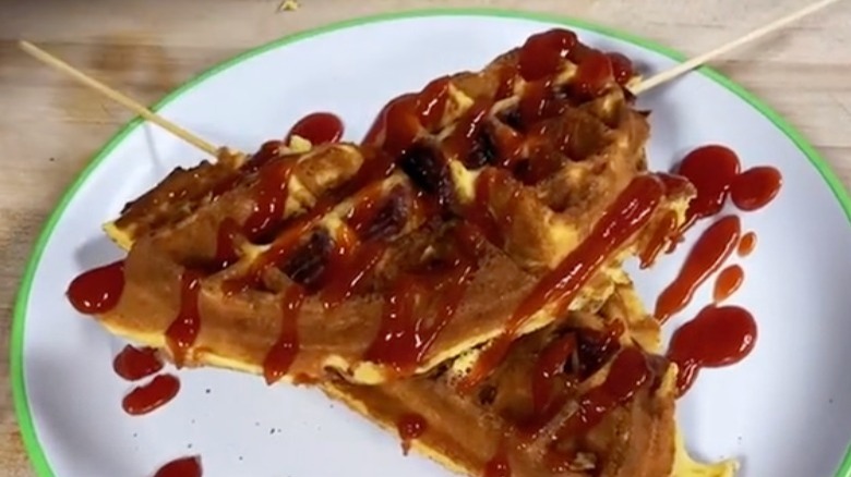 waffle iron corn dog