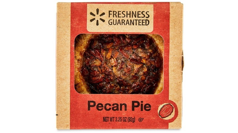 Mini pecan pie in cardboard box