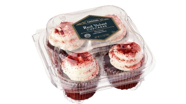 Box of four red velvet cupcakes