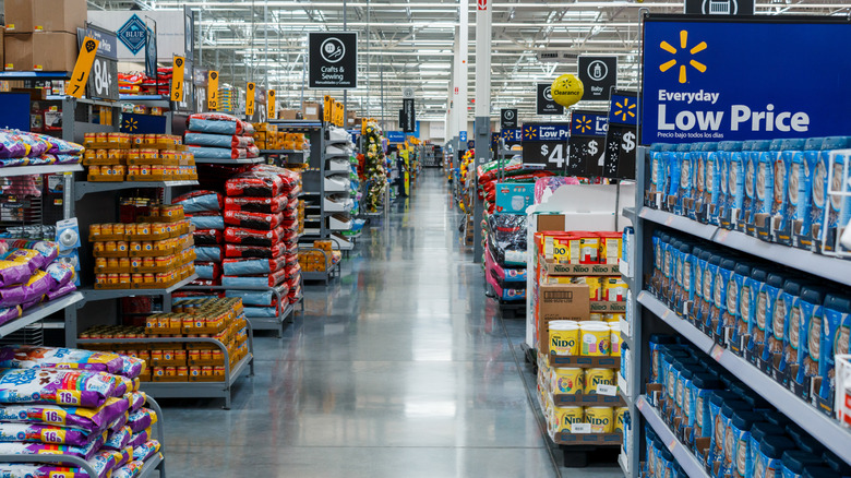 Walmart grocery aisle