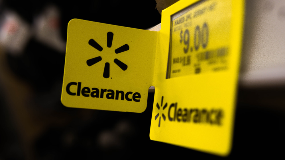 Yellow Walmart clearance tags