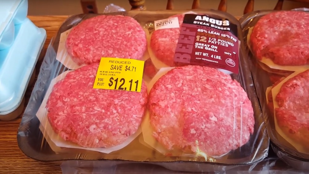 Walmart burger meat in packaging