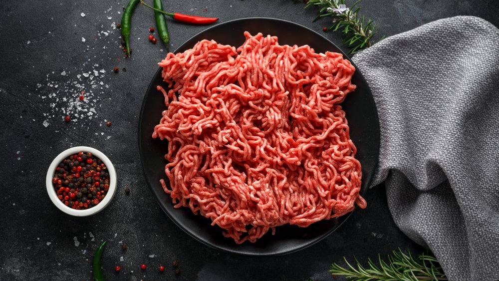 ground beef surrounded with spices