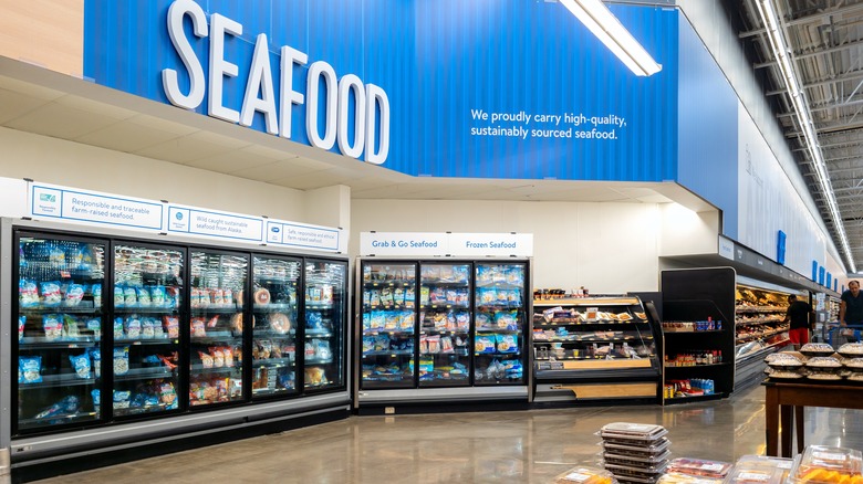 Seafood department at Walmart