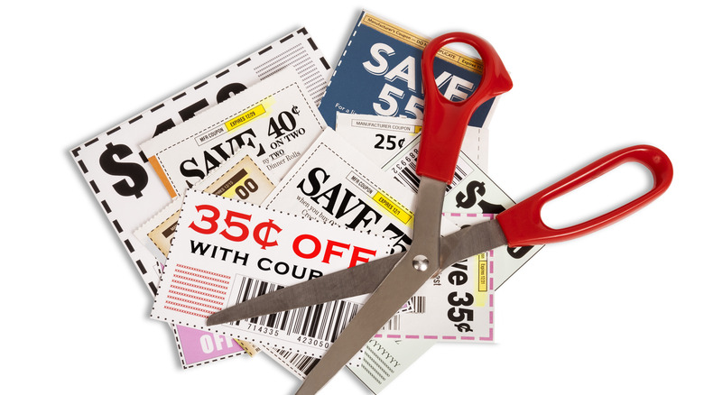 manufacturer coupons and scissors