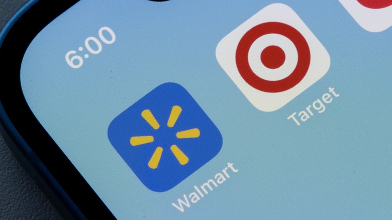 Walmart and Target app icons