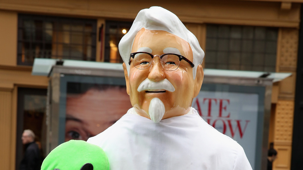 A statue of Colonel Sanders