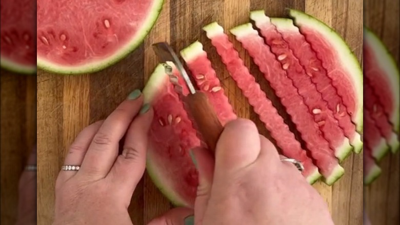 watermelon fries sliced up