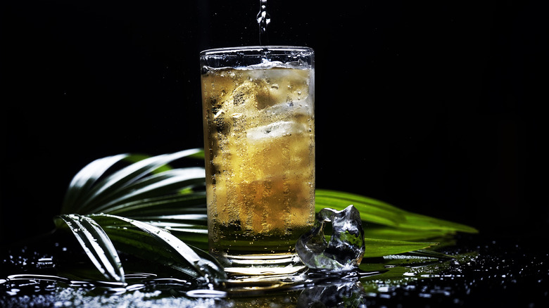 whiskey and tonic water cocktail