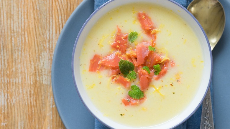 smoked salmon soup