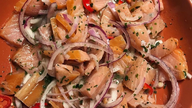 smoked salmon ceviche