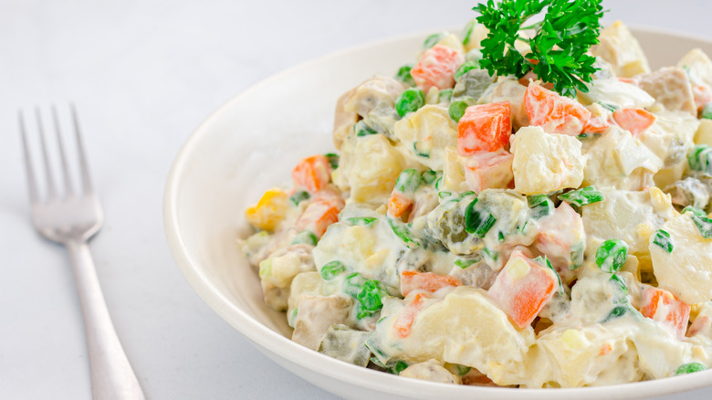 potato salad with carrots