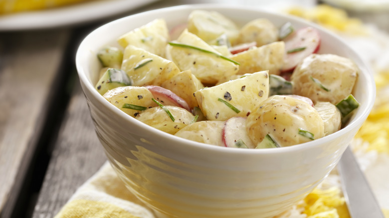 potato salad with radishes