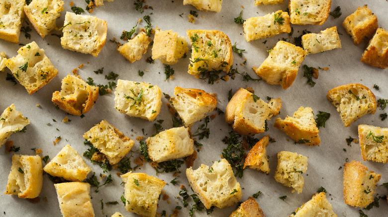 homemade croutons