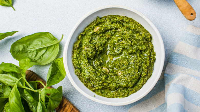 bowl of pesto