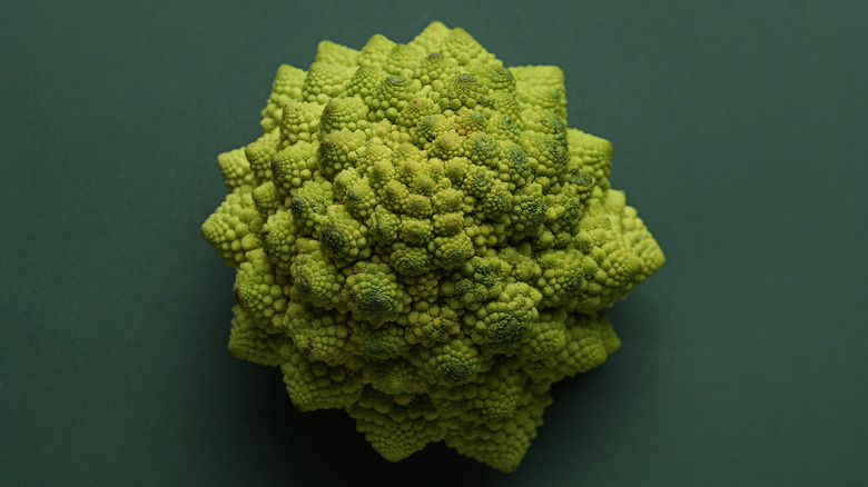 romanesco on green bakground