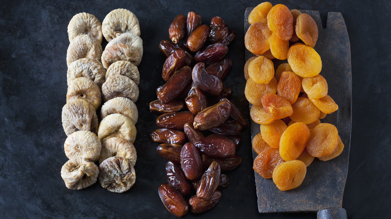 An assortment of dried fruit