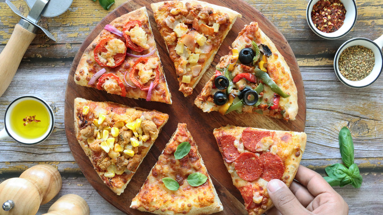 pizza with different toppings